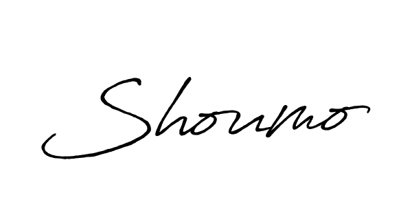 Design your own signature with our free online signature maker. With this signature software, you can create a handwritten (Antro_Vectra_Bolder) signature for name Shoumo. Shoumo signature style 7 images and pictures png