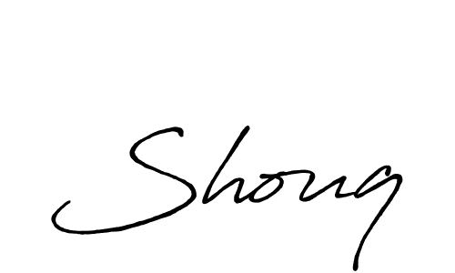 Use a signature maker to create a handwritten signature online. With this signature software, you can design (Antro_Vectra_Bolder) your own signature for name Shouq. Shouq signature style 7 images and pictures png