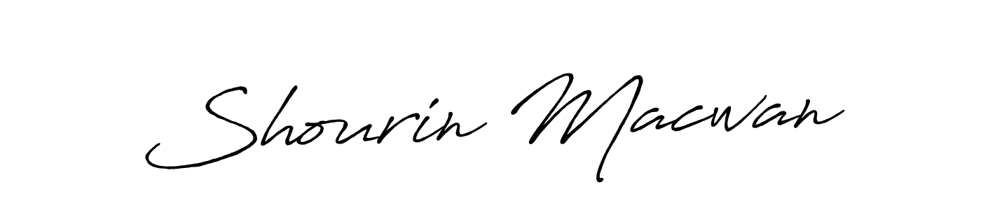 Make a beautiful signature design for name Shourin Macwan. With this signature (Antro_Vectra_Bolder) style, you can create a handwritten signature for free. Shourin Macwan signature style 7 images and pictures png