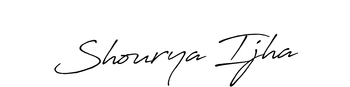 Shourya Ijha stylish signature style. Best Handwritten Sign (Antro_Vectra_Bolder) for my name. Handwritten Signature Collection Ideas for my name Shourya Ijha. Shourya Ijha signature style 7 images and pictures png