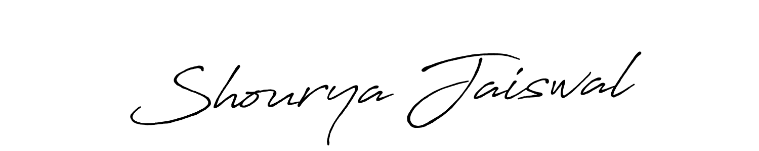 Make a beautiful signature design for name Shourya Jaiswal. With this signature (Antro_Vectra_Bolder) style, you can create a handwritten signature for free. Shourya Jaiswal signature style 7 images and pictures png