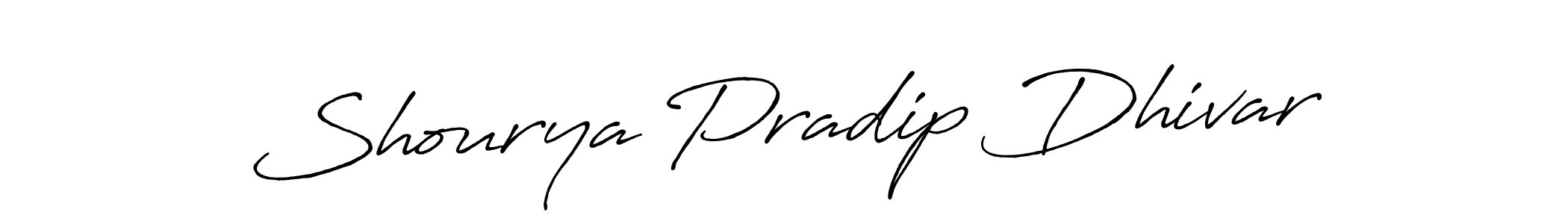 Antro_Vectra_Bolder is a professional signature style that is perfect for those who want to add a touch of class to their signature. It is also a great choice for those who want to make their signature more unique. Get Shourya Pradip Dhivar name to fancy signature for free. Shourya Pradip Dhivar signature style 7 images and pictures png