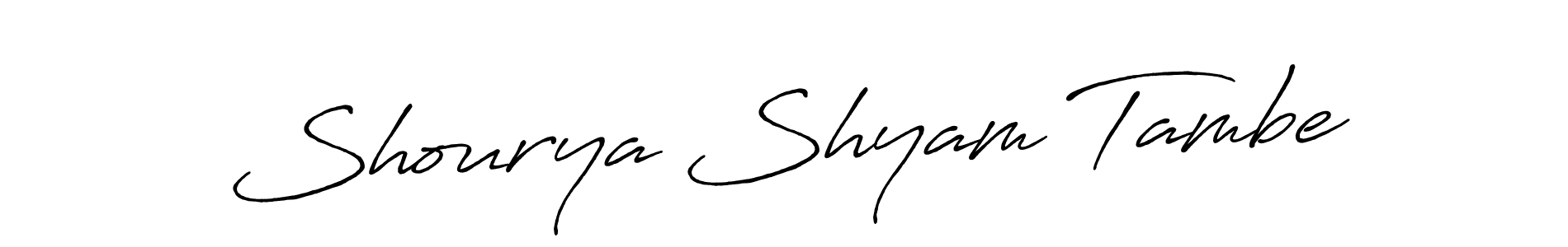 Use a signature maker to create a handwritten signature online. With this signature software, you can design (Antro_Vectra_Bolder) your own signature for name Shourya Shyam Tambe. Shourya Shyam Tambe signature style 7 images and pictures png