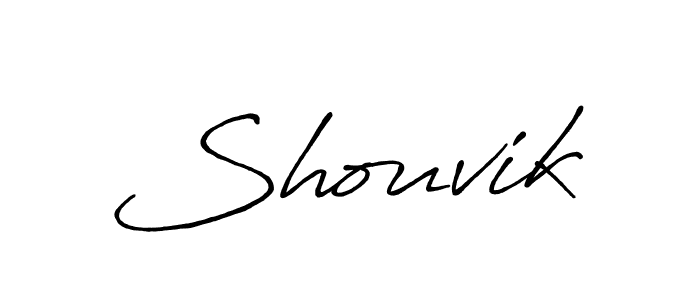 Make a beautiful signature design for name Shouvik. With this signature (Antro_Vectra_Bolder) style, you can create a handwritten signature for free. Shouvik signature style 7 images and pictures png