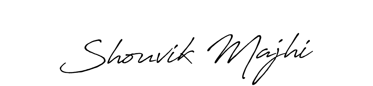 How to make Shouvik Majhi name signature. Use Antro_Vectra_Bolder style for creating short signs online. This is the latest handwritten sign. Shouvik Majhi signature style 7 images and pictures png