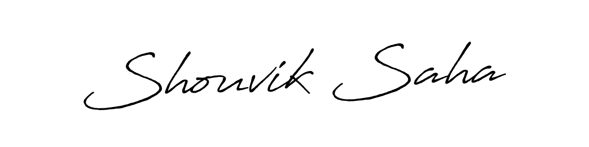 Make a beautiful signature design for name Shouvik Saha. With this signature (Antro_Vectra_Bolder) style, you can create a handwritten signature for free. Shouvik Saha signature style 7 images and pictures png