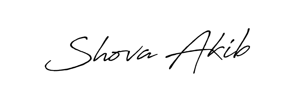 How to make Shova Akib signature? Antro_Vectra_Bolder is a professional autograph style. Create handwritten signature for Shova Akib name. Shova Akib signature style 7 images and pictures png