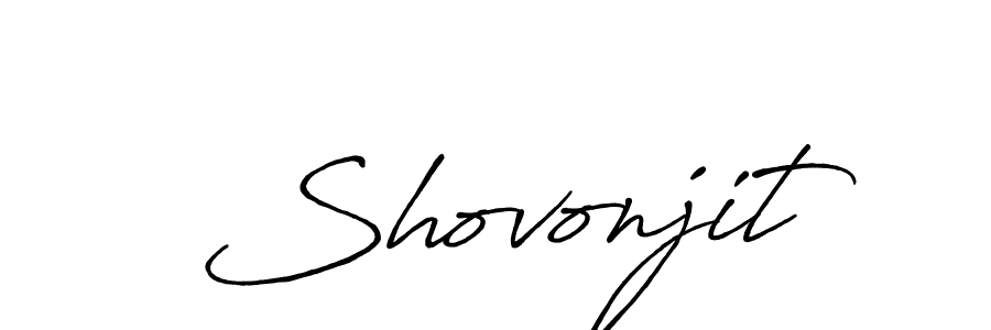 How to make Shovonjit signature? Antro_Vectra_Bolder is a professional autograph style. Create handwritten signature for Shovonjit name. Shovonjit signature style 7 images and pictures png