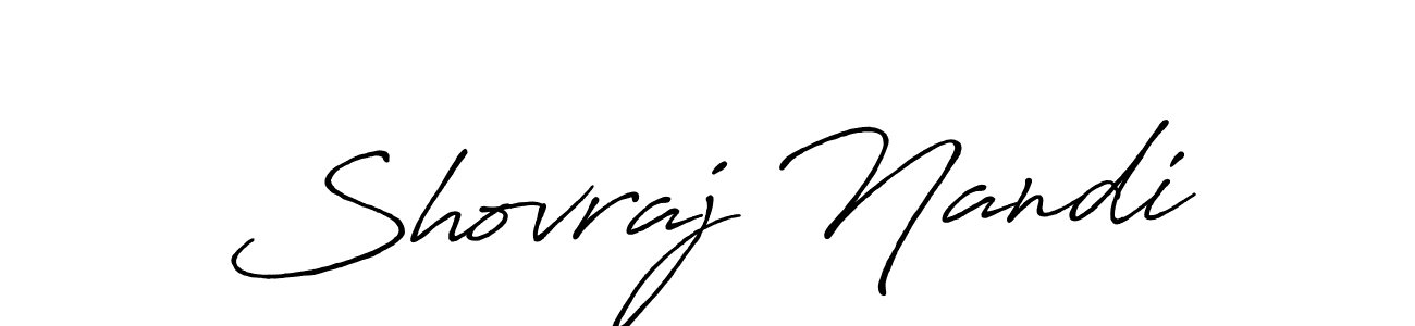 How to make Shovraj Nandi name signature. Use Antro_Vectra_Bolder style for creating short signs online. This is the latest handwritten sign. Shovraj Nandi signature style 7 images and pictures png