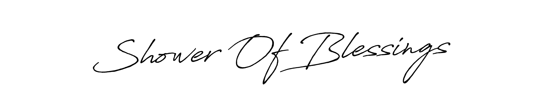 Shower Of Blessings stylish signature style. Best Handwritten Sign (Antro_Vectra_Bolder) for my name. Handwritten Signature Collection Ideas for my name Shower Of Blessings. Shower Of Blessings signature style 7 images and pictures png
