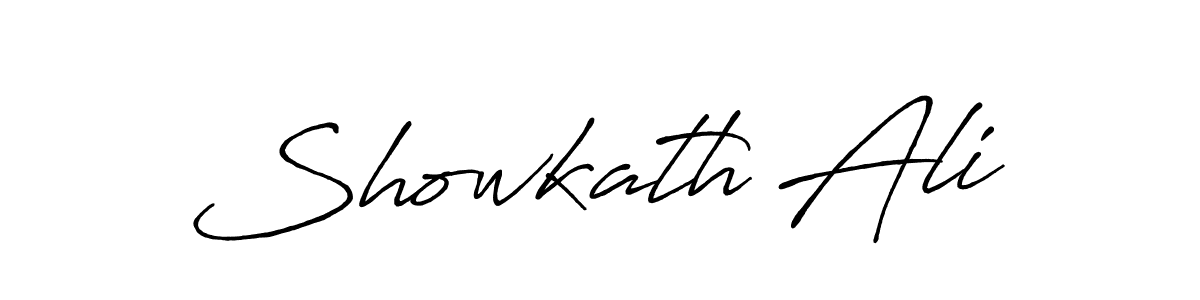 Design your own signature with our free online signature maker. With this signature software, you can create a handwritten (Antro_Vectra_Bolder) signature for name Showkath Ali. Showkath Ali signature style 7 images and pictures png