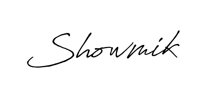 Design your own signature with our free online signature maker. With this signature software, you can create a handwritten (Antro_Vectra_Bolder) signature for name Showmik. Showmik signature style 7 images and pictures png