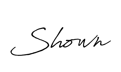 Use a signature maker to create a handwritten signature online. With this signature software, you can design (Antro_Vectra_Bolder) your own signature for name Shown. Shown signature style 7 images and pictures png