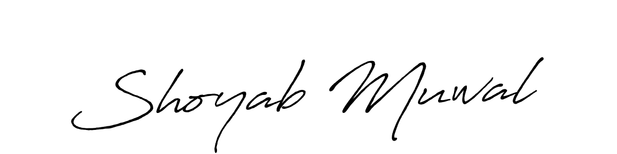 Design your own signature with our free online signature maker. With this signature software, you can create a handwritten (Antro_Vectra_Bolder) signature for name Shoyab Muwal. Shoyab Muwal signature style 7 images and pictures png