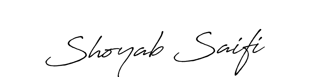 You should practise on your own different ways (Antro_Vectra_Bolder) to write your name (Shoyab Saifi) in signature. don't let someone else do it for you. Shoyab Saifi signature style 7 images and pictures png