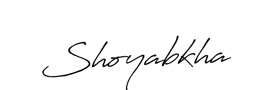 How to make Shoyabkha signature? Antro_Vectra_Bolder is a professional autograph style. Create handwritten signature for Shoyabkha name. Shoyabkha signature style 7 images and pictures png