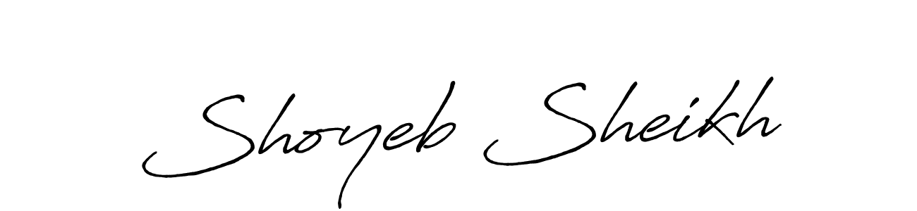 How to make Shoyeb Sheikh signature? Antro_Vectra_Bolder is a professional autograph style. Create handwritten signature for Shoyeb Sheikh name. Shoyeb Sheikh signature style 7 images and pictures png