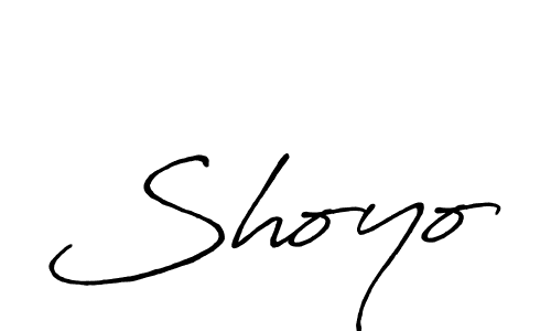 Use a signature maker to create a handwritten signature online. With this signature software, you can design (Antro_Vectra_Bolder) your own signature for name Shoyo. Shoyo signature style 7 images and pictures png
