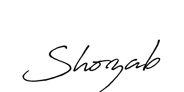 Shozab stylish signature style. Best Handwritten Sign (Antro_Vectra_Bolder) for my name. Handwritten Signature Collection Ideas for my name Shozab. Shozab signature style 7 images and pictures png