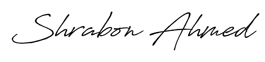 Master the art of signing with Shrabon Ahmed written in fluent Antro_Vectra_Bolder script. A great template to practice and refine your handwriting. Shrabon Ahmed signature style 7 images and pictures png