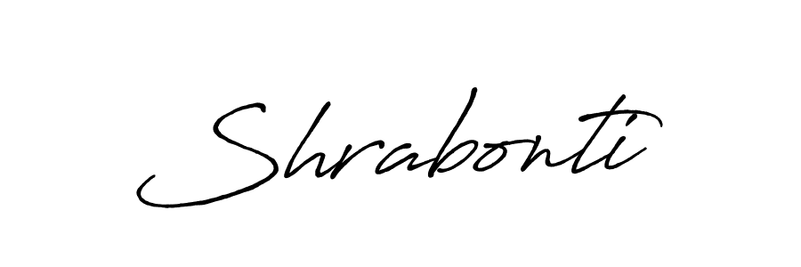 How to make Shrabonti name signature. Use Antro_Vectra_Bolder style for creating short signs online. This is the latest handwritten sign. Shrabonti signature style 7 images and pictures png