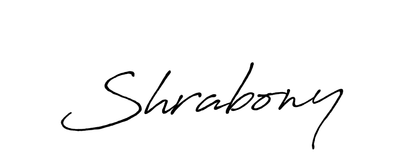 Similarly Antro_Vectra_Bolder is the best handwritten signature design. Signature creator online .You can use it as an online autograph creator for name Shrabony. Shrabony signature style 7 images and pictures png