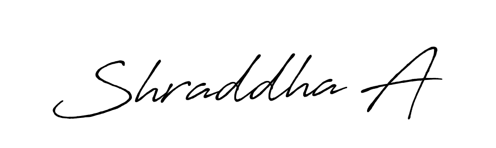 Create a beautiful signature design for name Shraddha A. With this signature (Antro_Vectra_Bolder) fonts, you can make a handwritten signature for free. Shraddha A signature style 7 images and pictures png