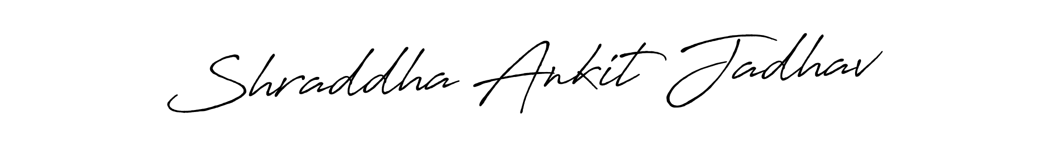 The best way (Antro_Vectra_Bolder) to make a short signature is to pick only two or three words in your name. The name Shraddha Ankit Jadhav include a total of six letters. For converting this name. Shraddha Ankit Jadhav signature style 7 images and pictures png