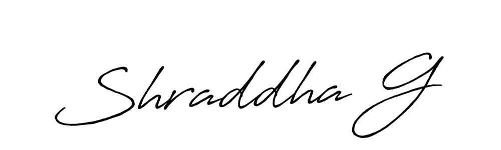 Also we have Shraddha G name is the best signature style. Create professional handwritten signature collection using Antro_Vectra_Bolder autograph style. Shraddha G signature style 7 images and pictures png