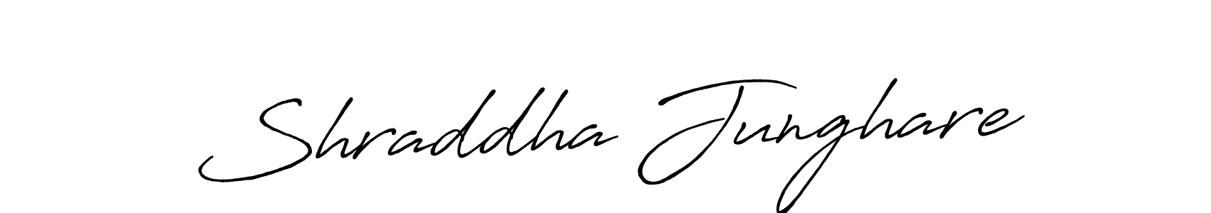 Also we have Shraddha Junghare name is the best signature style. Create professional handwritten signature collection using Antro_Vectra_Bolder autograph style. Shraddha Junghare signature style 7 images and pictures png