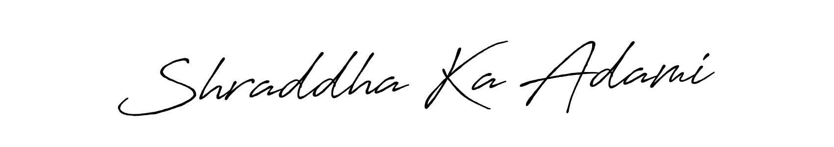 Antro_Vectra_Bolder is a professional signature style that is perfect for those who want to add a touch of class to their signature. It is also a great choice for those who want to make their signature more unique. Get Shraddha Ka Adami name to fancy signature for free. Shraddha Ka Adami signature style 7 images and pictures png