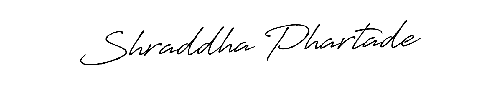 Design your own signature with our free online signature maker. With this signature software, you can create a handwritten (Antro_Vectra_Bolder) signature for name Shraddha Phartade. Shraddha Phartade signature style 7 images and pictures png