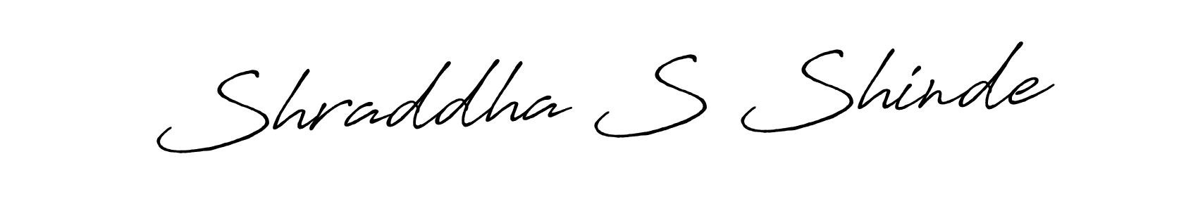How to make Shraddha S Shinde name signature. Use Antro_Vectra_Bolder style for creating short signs online. This is the latest handwritten sign. Shraddha S Shinde signature style 7 images and pictures png