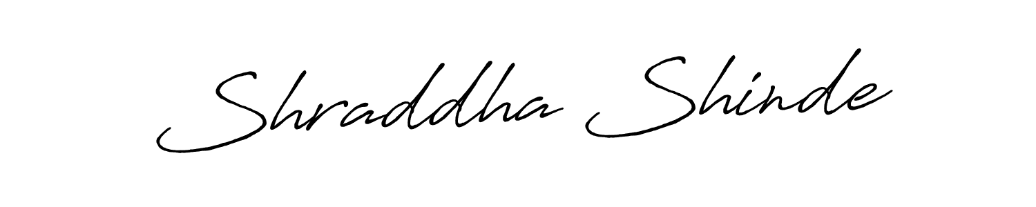 How to make Shraddha Shinde name signature. Use Antro_Vectra_Bolder style for creating short signs online. This is the latest handwritten sign. Shraddha Shinde signature style 7 images and pictures png
