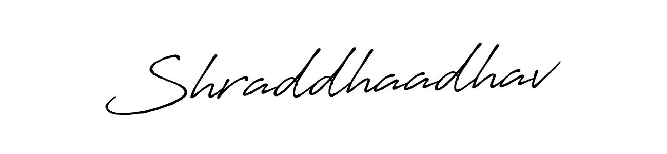 Create a beautiful signature design for name Shraddhaadhav. With this signature (Antro_Vectra_Bolder) fonts, you can make a handwritten signature for free. Shraddhaadhav signature style 7 images and pictures png