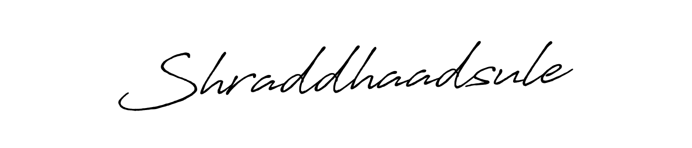 Design your own signature with our free online signature maker. With this signature software, you can create a handwritten (Antro_Vectra_Bolder) signature for name Shraddhaadsule. Shraddhaadsule signature style 7 images and pictures png