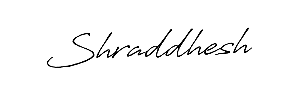 Make a beautiful signature design for name Shraddhesh. With this signature (Antro_Vectra_Bolder) style, you can create a handwritten signature for free. Shraddhesh signature style 7 images and pictures png