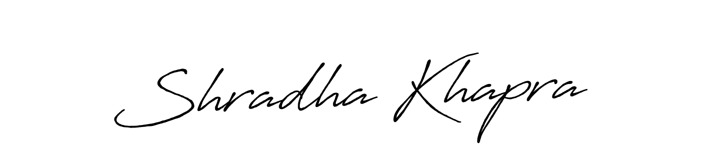 Make a beautiful signature design for name Shradha Khapra. With this signature (Antro_Vectra_Bolder) style, you can create a handwritten signature for free. Shradha Khapra signature style 7 images and pictures png