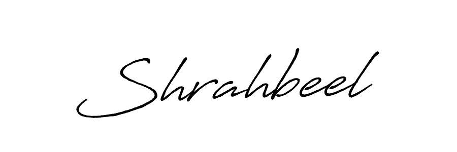 How to make Shrahbeel name signature. Use Antro_Vectra_Bolder style for creating short signs online. This is the latest handwritten sign. Shrahbeel signature style 7 images and pictures png