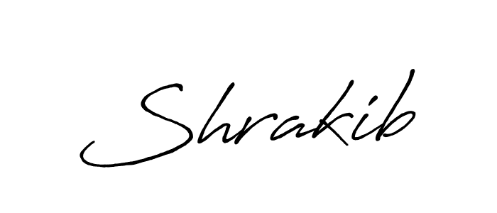 How to make Shrakib name signature. Use Antro_Vectra_Bolder style for creating short signs online. This is the latest handwritten sign. Shrakib signature style 7 images and pictures png