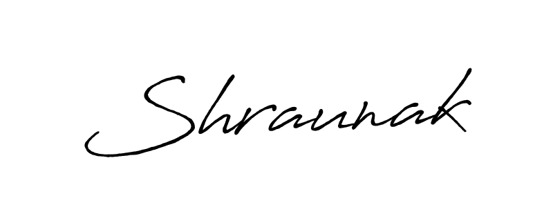 How to make Shraunak signature? Antro_Vectra_Bolder is a professional autograph style. Create handwritten signature for Shraunak name. Shraunak signature style 7 images and pictures png