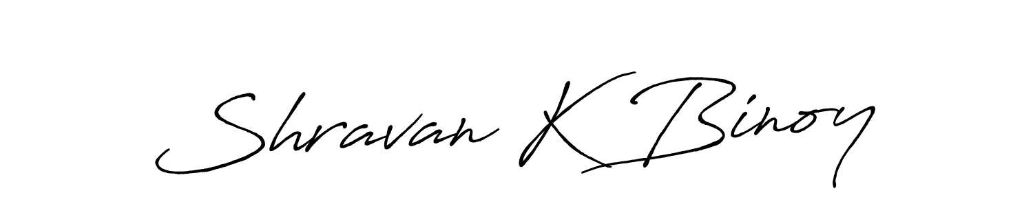 Make a beautiful signature design for name Shravan K Binoy. Use this online signature maker to create a handwritten signature for free. Shravan K Binoy signature style 7 images and pictures png