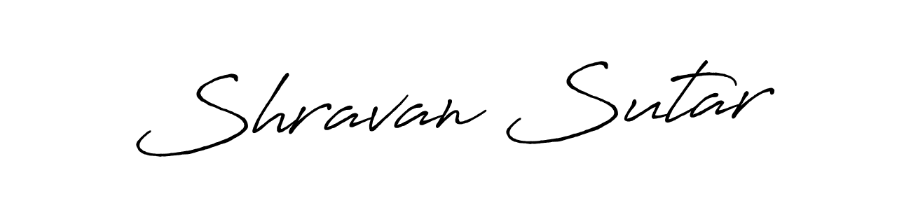 Also we have Shravan Sutar name is the best signature style. Create professional handwritten signature collection using Antro_Vectra_Bolder autograph style. Shravan Sutar signature style 7 images and pictures png