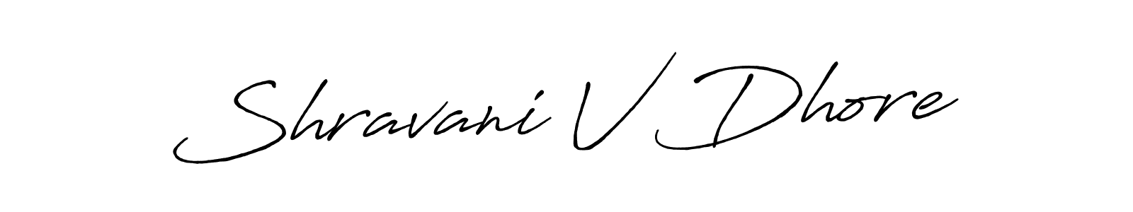 Antro_Vectra_Bolder is a professional signature style that is perfect for those who want to add a touch of class to their signature. It is also a great choice for those who want to make their signature more unique. Get Shravani V Dhore name to fancy signature for free. Shravani V Dhore signature style 7 images and pictures png