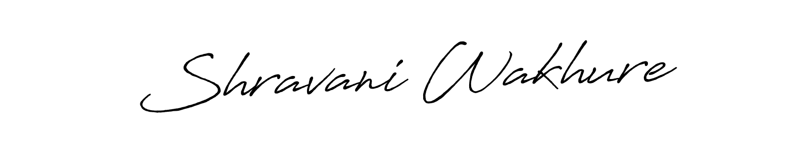 Design your own signature with our free online signature maker. With this signature software, you can create a handwritten (Antro_Vectra_Bolder) signature for name Shravani Wakhure. Shravani Wakhure signature style 7 images and pictures png