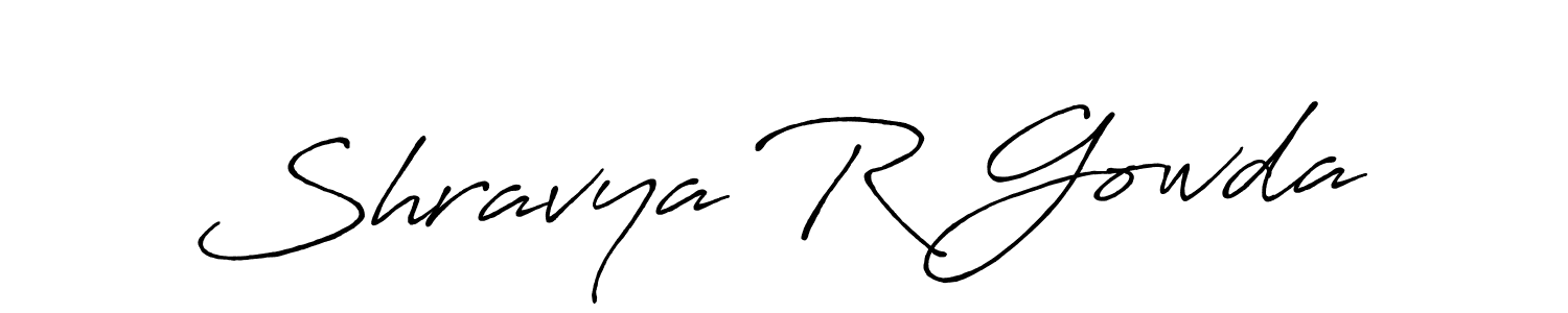 Shravya R Gowda stylish signature style. Best Handwritten Sign (Antro_Vectra_Bolder) for my name. Handwritten Signature Collection Ideas for my name Shravya R Gowda. Shravya R Gowda signature style 7 images and pictures png