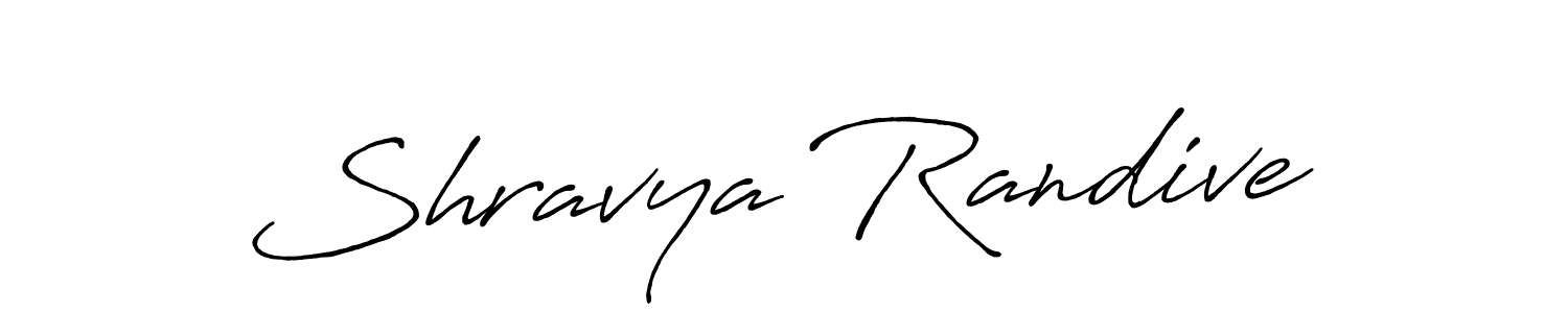 How to make Shravya Randive name signature. Use Antro_Vectra_Bolder style for creating short signs online. This is the latest handwritten sign. Shravya Randive signature style 7 images and pictures png