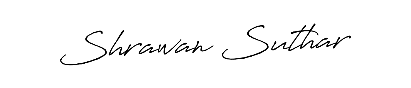 The best way (Antro_Vectra_Bolder) to make a short signature is to pick only two or three words in your name. The name Shrawan Suthar include a total of six letters. For converting this name. Shrawan Suthar signature style 7 images and pictures png