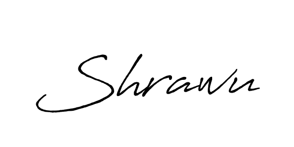 Use a signature maker to create a handwritten signature online. With this signature software, you can design (Antro_Vectra_Bolder) your own signature for name Shrawu. Shrawu signature style 7 images and pictures png