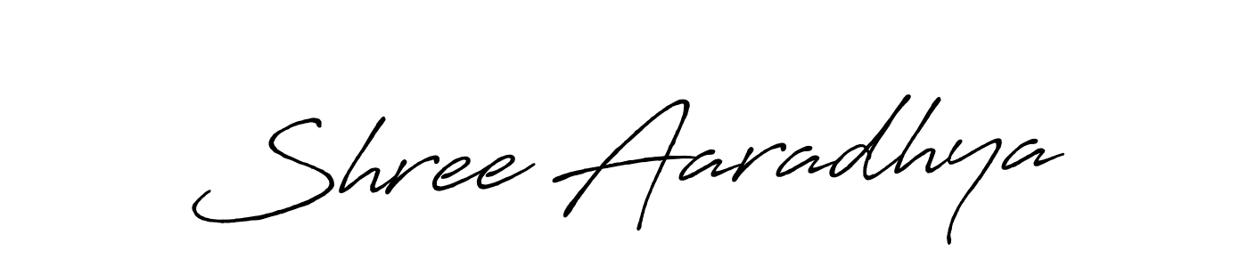 Also we have Shree Aaradhya name is the best signature style. Create professional handwritten signature collection using Antro_Vectra_Bolder autograph style. Shree Aaradhya signature style 7 images and pictures png